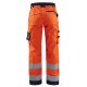 DAMES WERKBROEK HIGH VIS ZONDER SPIJKERZAKKE